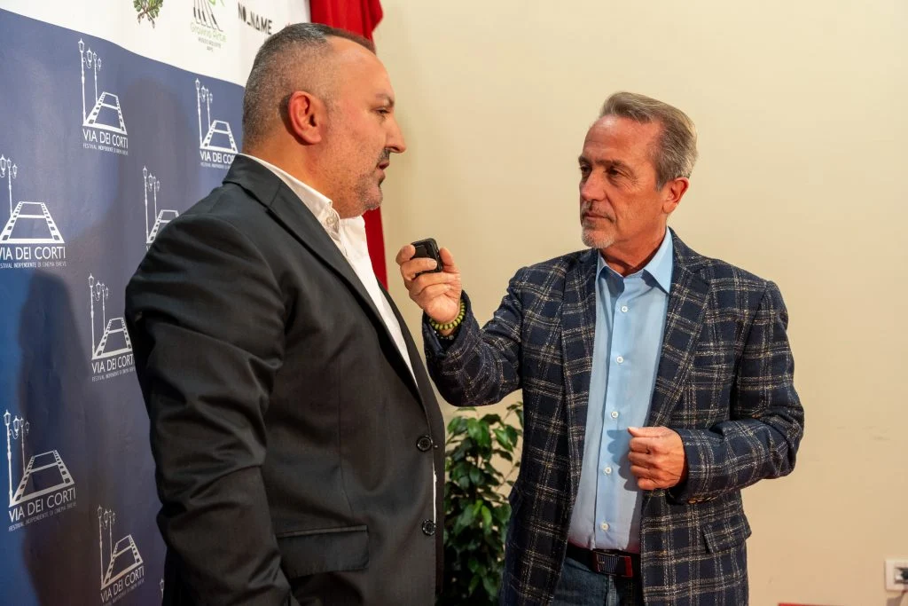 Un’intervista durante il festival Via dei Corti
